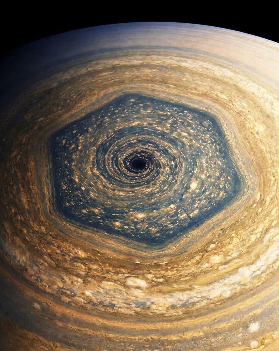 Saturn Hexagonal Storm 